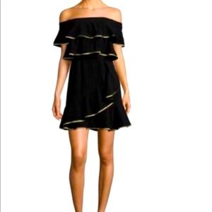 New wayf black and gold dresss